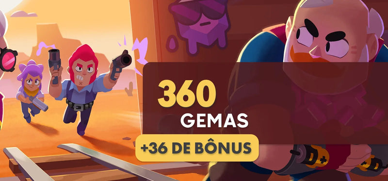 Brawl Stars - 360 Gemas + 36 Bônus [Exclusivo Brasil] - Código Digital