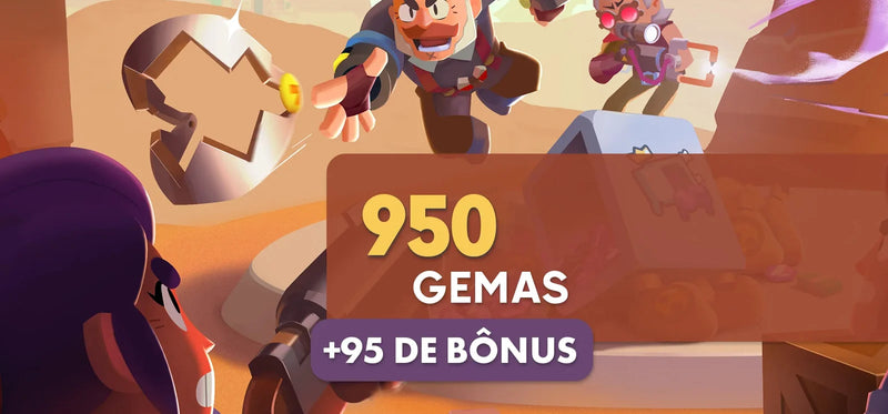 Brawl Stars - 950 Gemas + 95 Bônus [Exclusivo Brasil] - Código Digital